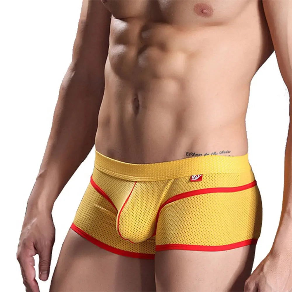 2 Pack Breathable Mesh Lightweight Summer Men's Boxer Briefs | dmunderwear detail image 1