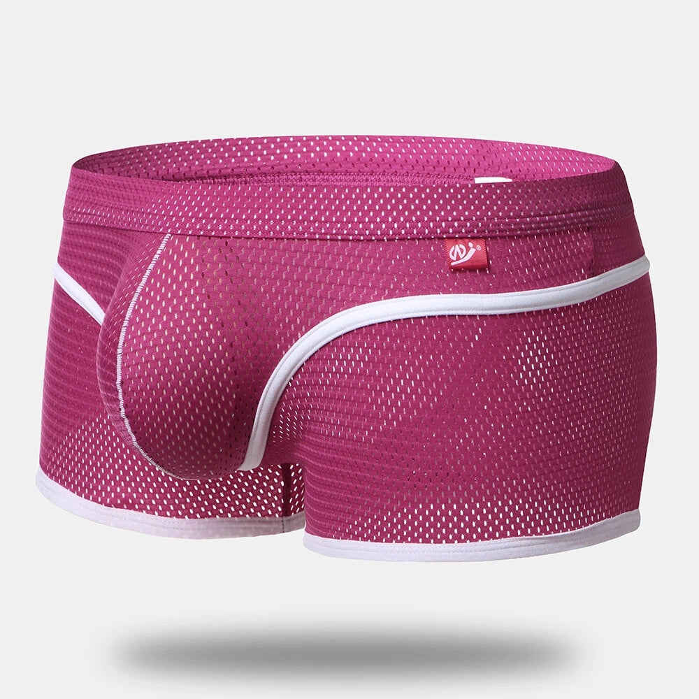 2 Pack Breathable Mesh Lightweight Summer Men's Boxer Briefs | dmunderwear detail image 9