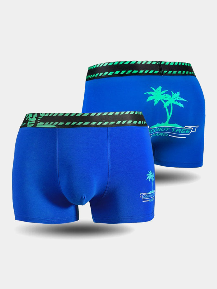 2 Pack Coconut Tree Printed Men's Underwear | dmunderwear detail image 1