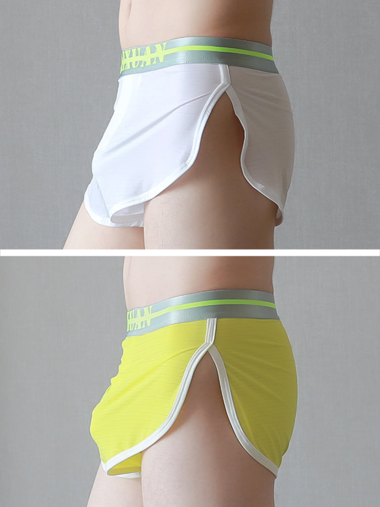 2 Pack Ice Silk Casual Trendy Soft Breathable Comfort Split-Leg Home Boxers | dmunderwear variant image