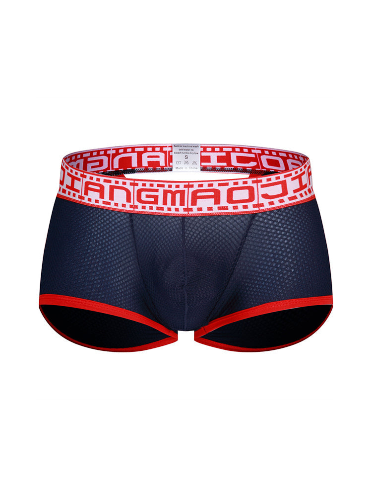 2 Pack Men's Breathable Large Pouch Mesh Fitness Trunks | dmunderwear detail image 1
