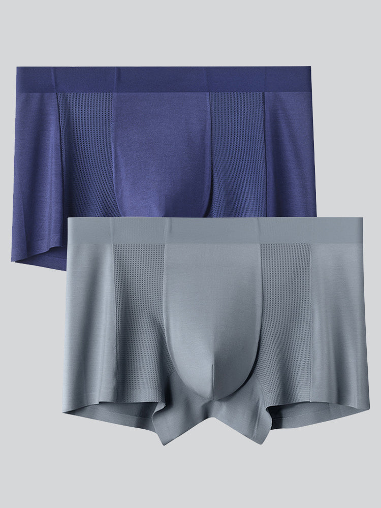 2 Pack Men's Breathable Seamless Modal Trunks | dmunderwear variant image
