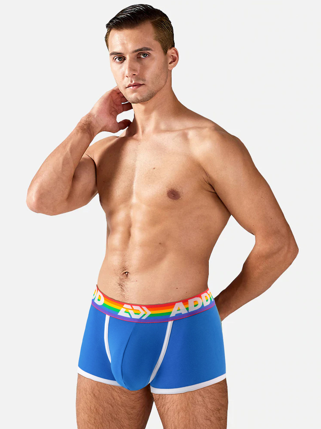 2 Pack Men's Large Pouch Rainbow Trunks | dmunderwear detail image 1