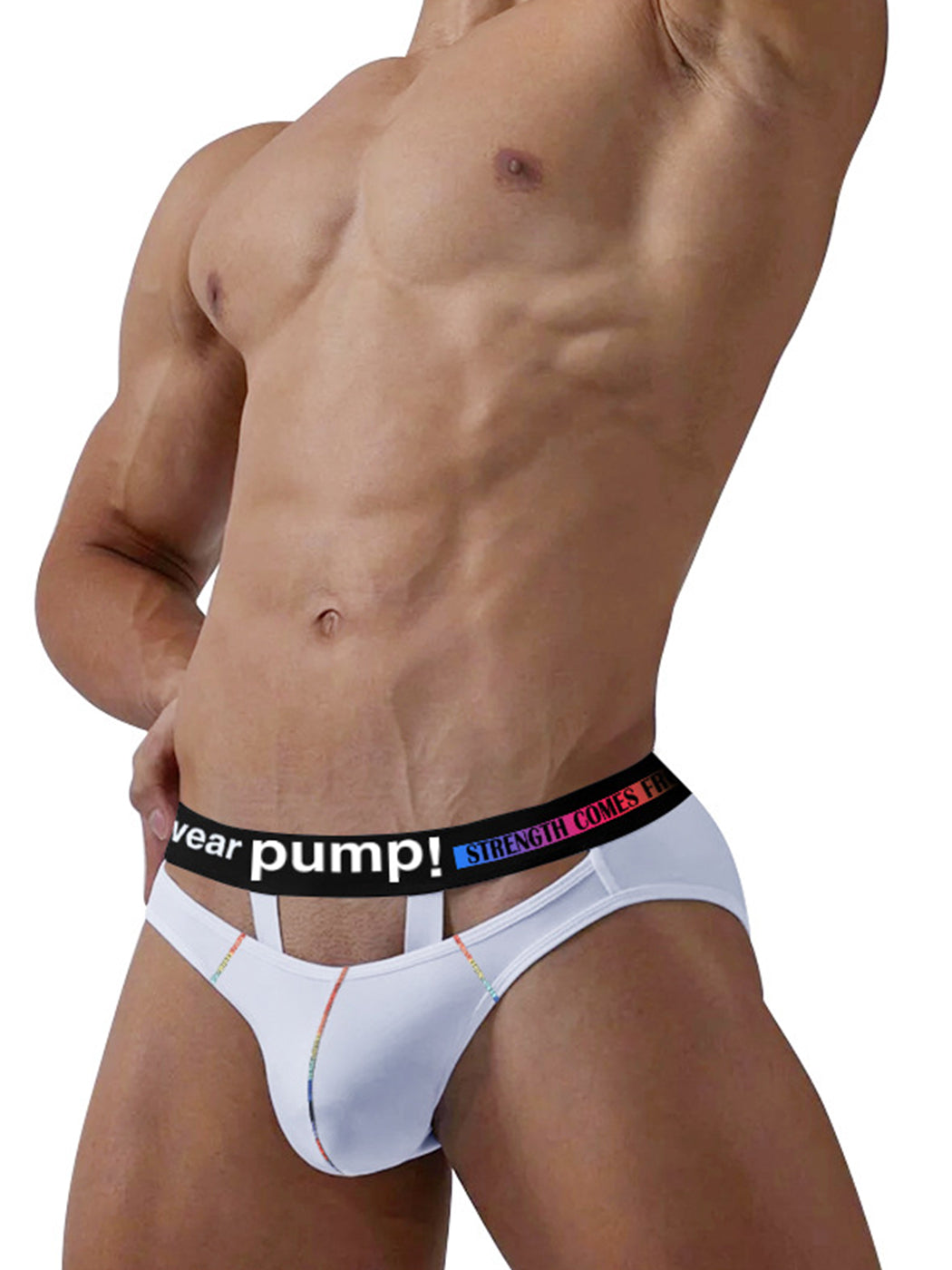 2 Pack Men's Sexy Low-rise Garter Briefs | dmunderwear detail image 1