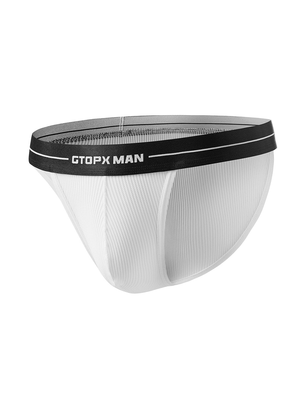 2 Pack Men's Sexy Striped Mesh Briefs | dmunderwear detail image 1