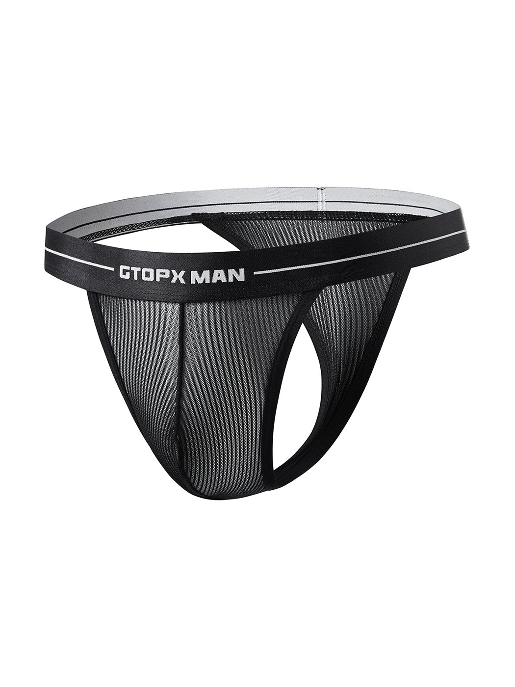 2 Pack Men's Sexy T-Back Mesh Thong | dmunderwear detail image 1