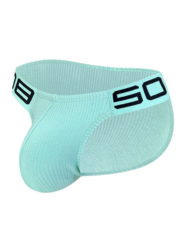 2 Pack Men's Sexy Threaded Fabric Bikinis | dmunderwear detail image 1