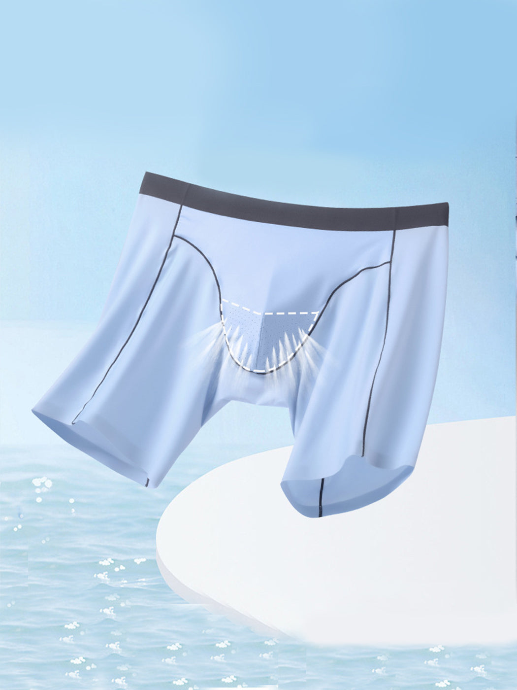 2 Pack Men's Sport Chafe Proof Boxer Briefs | dmunderwear detail image 1