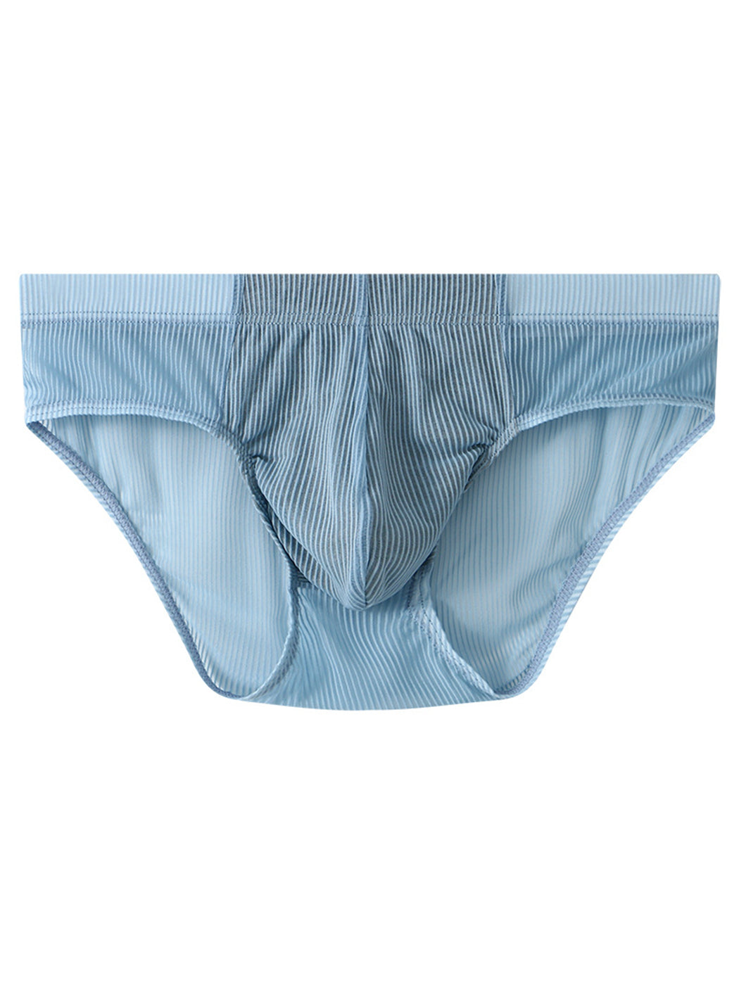 2 Pack Men's Striped Separate Pouch Thin Briefs | dmunderwear detail image 1