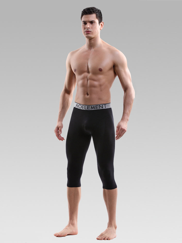 2 Pack Men's Anti-Chafing Workout Quick-Dry & Breathable Activewear Tights | dmunderwear detail image 1