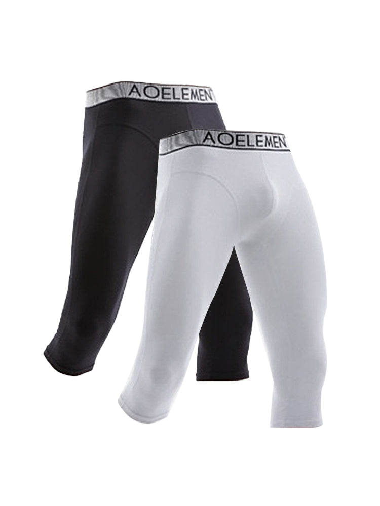 2 Pack Men's Anti-Chafing Workout Quick-Dry & Breathable Activewear Tights | dmunderwear variant image