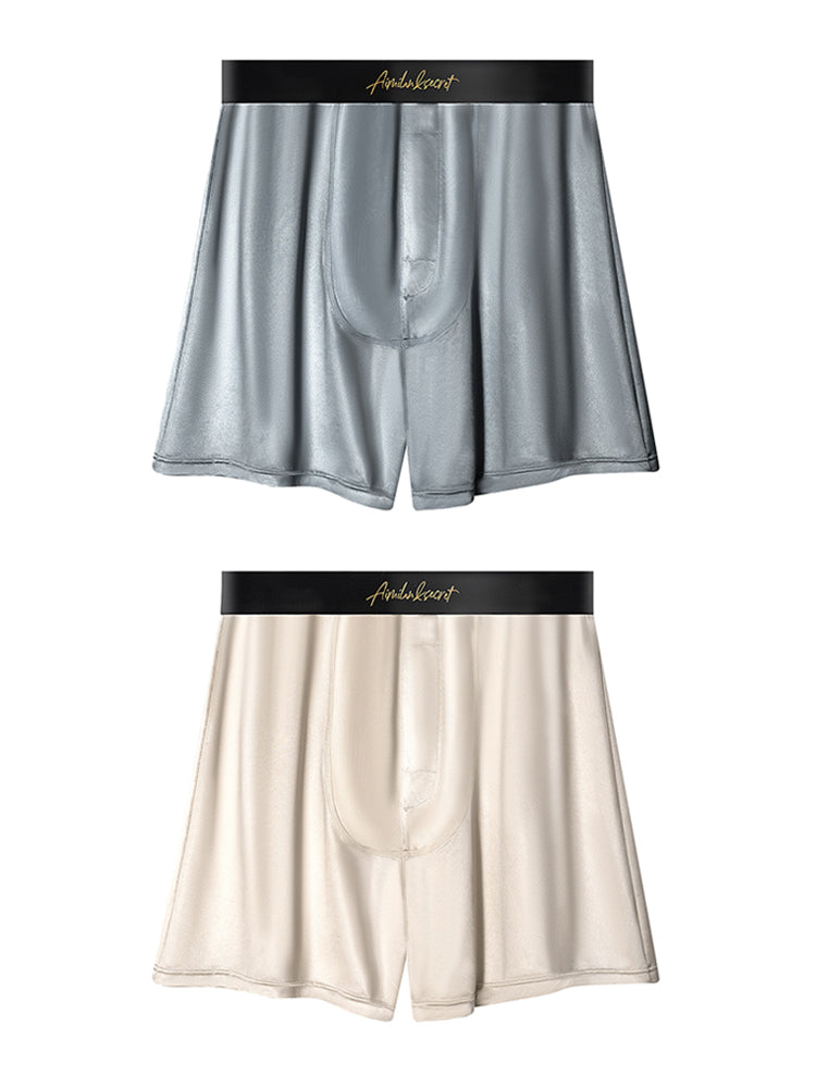 2 Pack Men's Antibacterial Breathable Loose Fit Soft Home Shorts | dmunderwear variant image