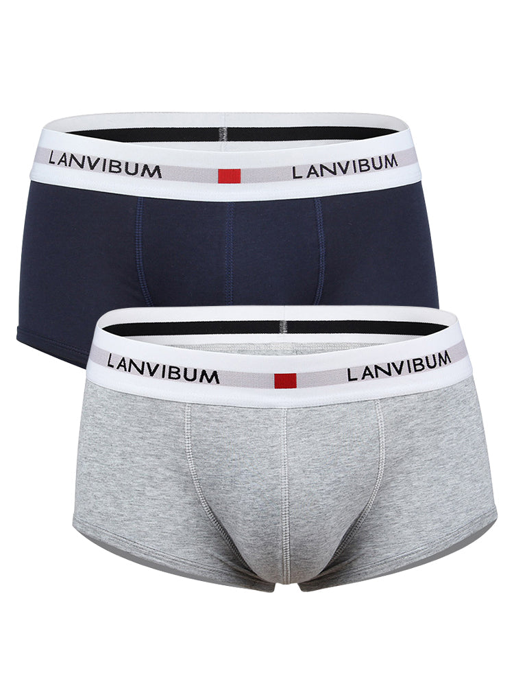 2 Pack Men's Breathable Big Pouch Trunks | dmunderwear variant image
