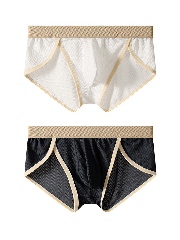 2 Pack Men's Breathable High-Stretch Seamless Comfort Odor-Control Briefs | dmunderwear variant image