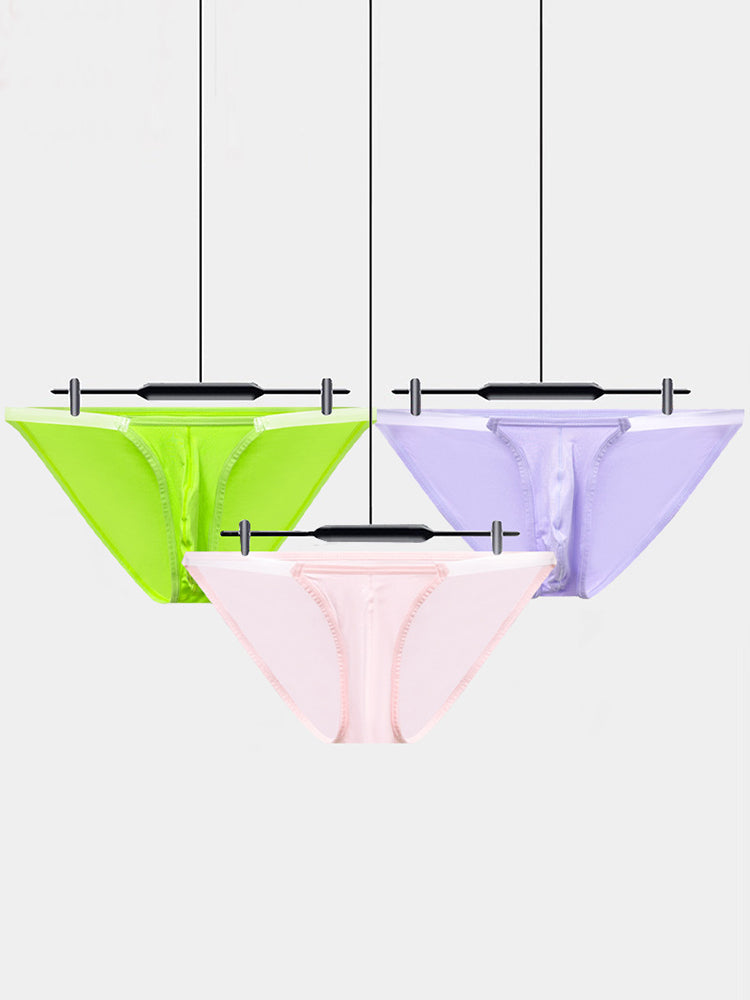 2 Pack Men's Breathable Low-Rise Ultra-Soft Modal Bikini | dmunderwear detail image 1