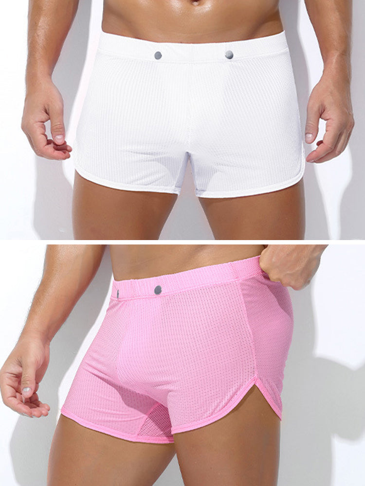 2 Pack Men's Breathable Mesh Boxer Briefs | dmunderwear variant image