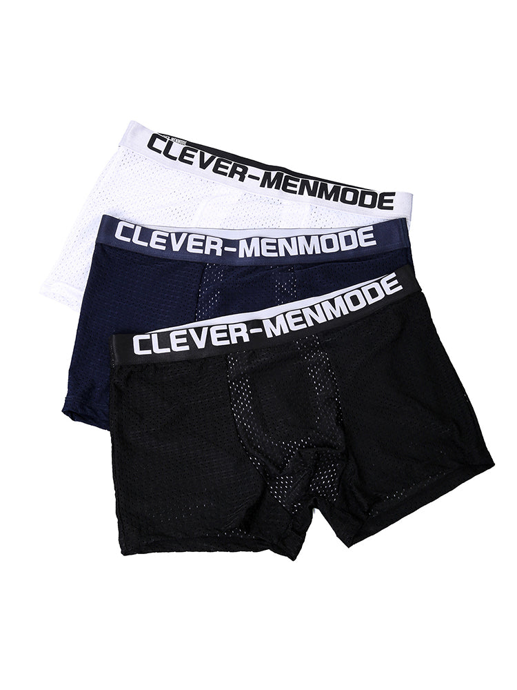 2 Pack Men's Breathable Mesh Supportive Fit Seamless Trunks | dmunderwear detail image 1