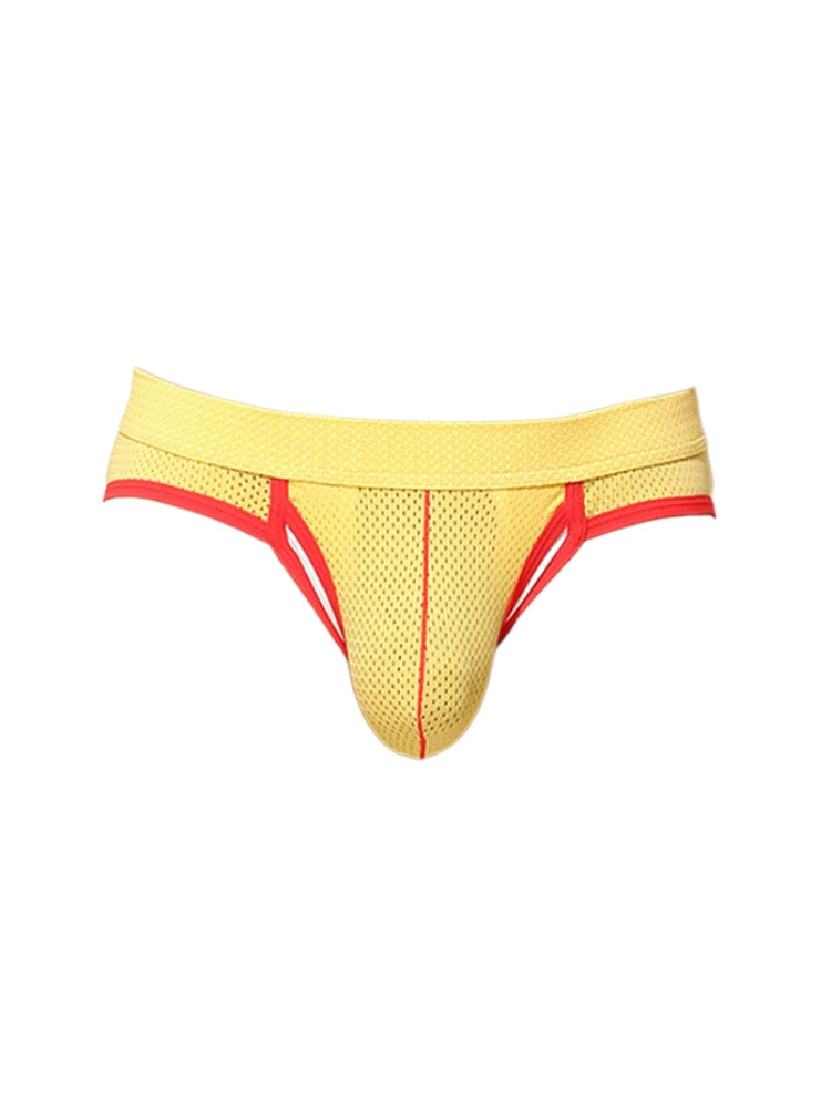 2 Pack Men's Breathable Side-Open Thin and Lightweight Supportive Fit Briefs | dmunderwear detail image 1