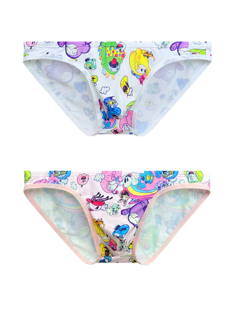 2-pack Men's Breathable Sports Cartoon Print Bikini | dmunderwear variant image