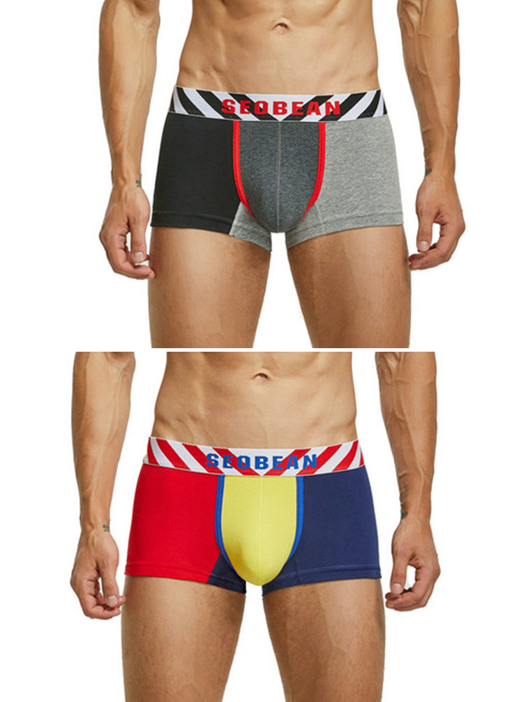 2-pack Men's Colorblock Cotton Boxer Briefs | dmunderwear variant image