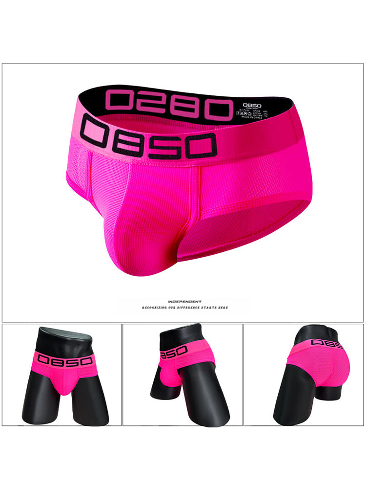 2 Pack Men's Comfortable Breathable Sports Solid Color Briefs | dmunderwear detail image 1