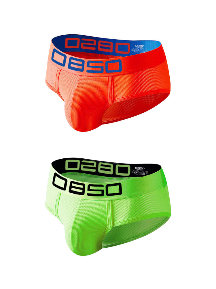 2 Pack Men's Comfortable Breathable Sports Solid Color Briefs | dmunderwear variant image