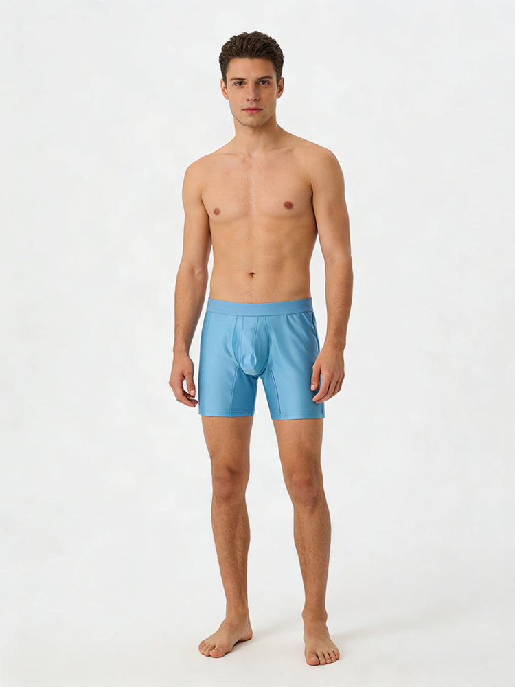 2 Pack Men's Contoured Pouch Casual & Sporty Anti-Chafing Boxer Briefs | dmunderwear detail image 1