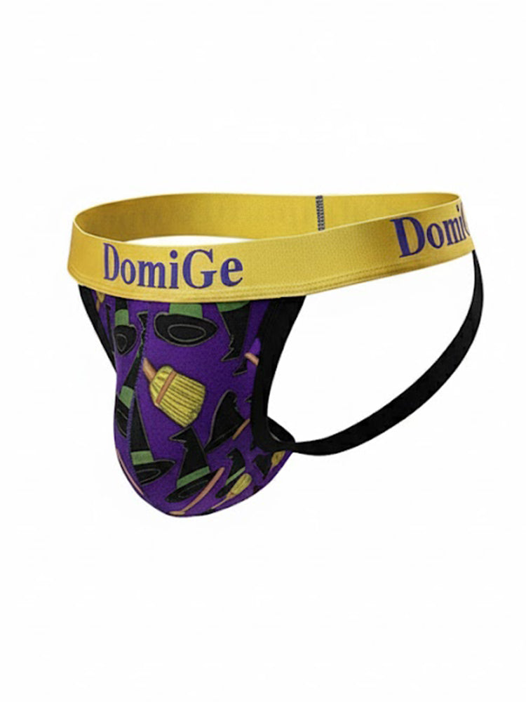 2 Pack Men's Fun Print Breathable Low-Rise Jockstrap | dmunderwear detail image 1