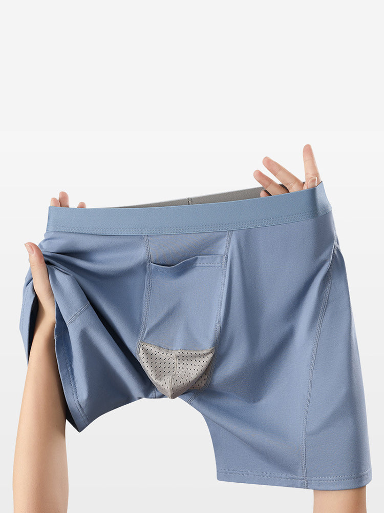 2 Pack Men's Gun Bullet Separation Casual Sports Breathable Cotton Mid-Rise Midway Briefs | dmunderwear detail image 1