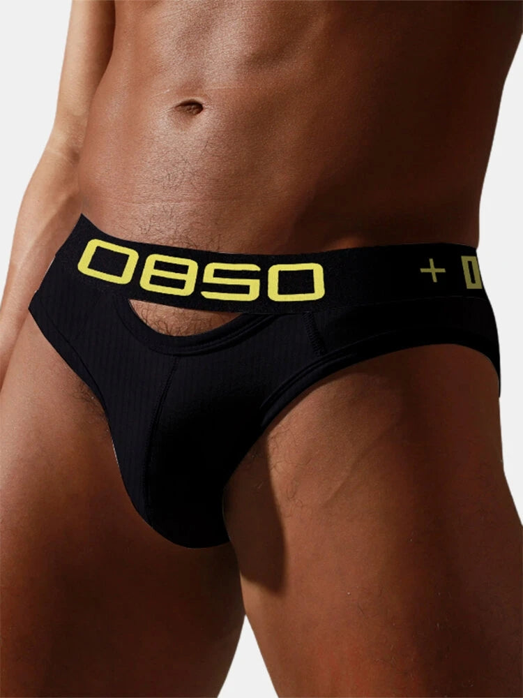 2 Pack Men's Hips Lifting Cotton Low-rise Briefs | dmunderwear detail image 1