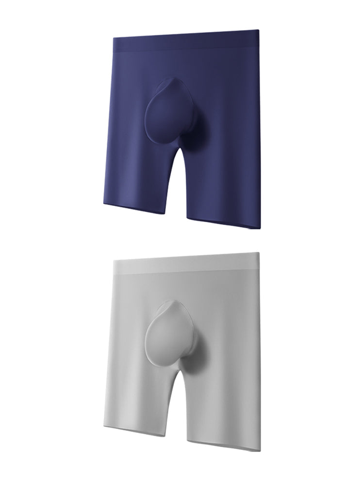2 Pack Men's Ice Silk Anti-Chafing Quick-Dry Seamless Midway Briefs | dmunderwear variant image