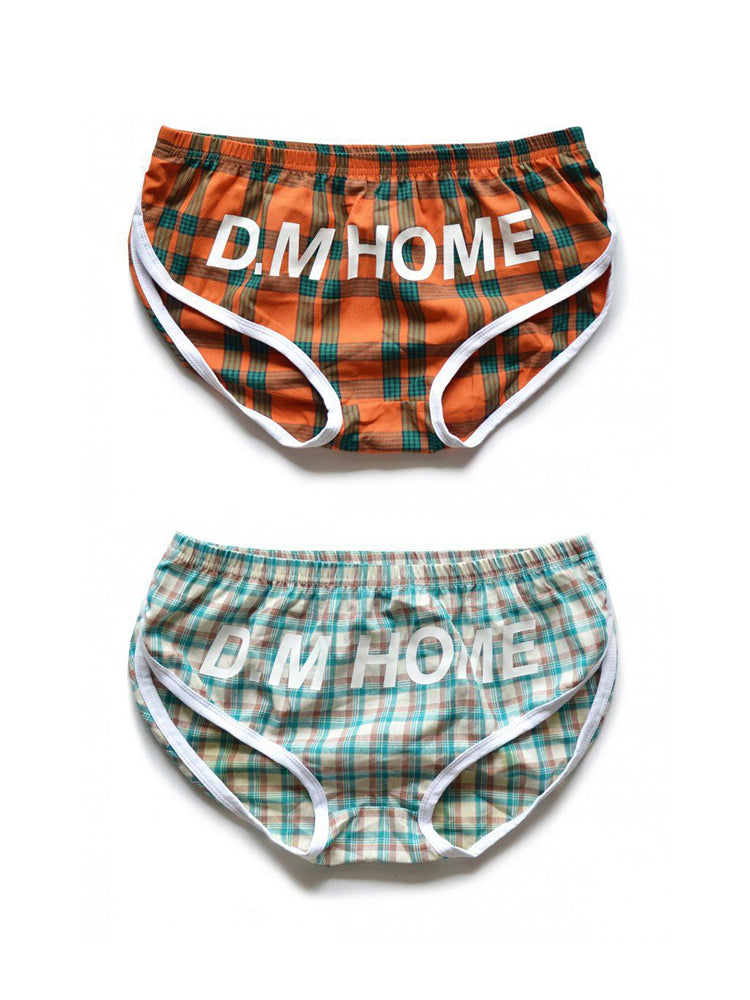 2 Pack Men's Loose Aloha Cotton Plaid Home Pants | dmunderwear variant image