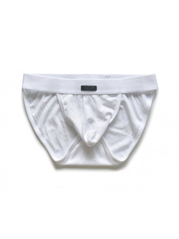 2 Pack Men's Low-rise High-cut Solid Briefs | dmunderwear detail image 1