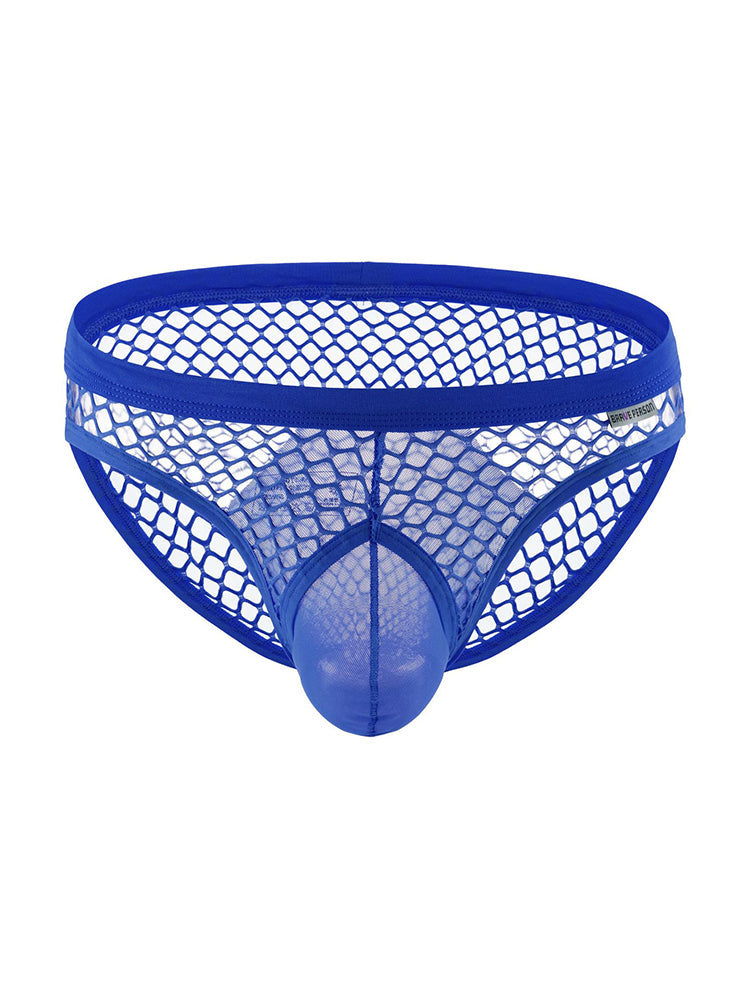 2 Pack Men's Low-Rise Mesh Breathable Bikini | dmunderwear detail image 1