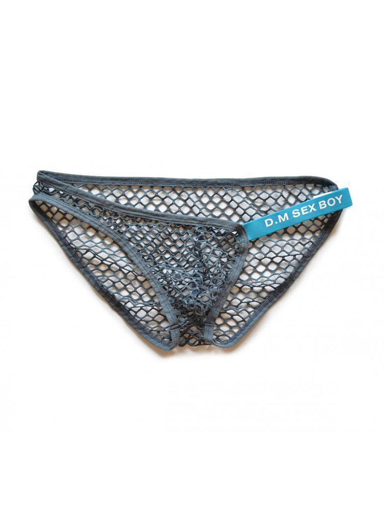 2 Pack Men's Low Waist Sexy Mesh Breathable Sports Transparent Briefs | dmunderwear detail image 1
