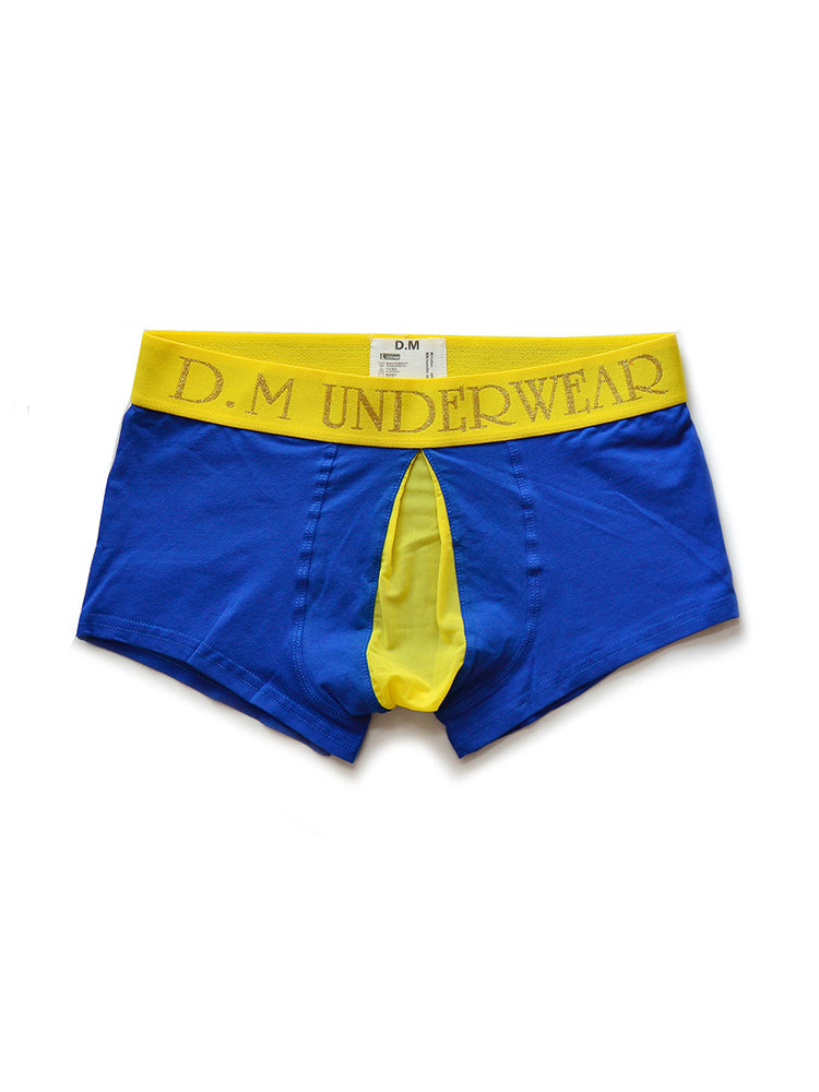 2 Pack Men's Mesh Transparent Open-Cut Cotton Mesh Trunks | dmunderwear detail image 1