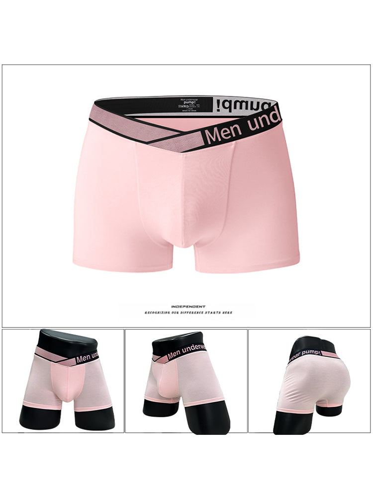 2 Pack Men's Modal Breathable U-Pouch Trunks | dmunderwear detail image 1