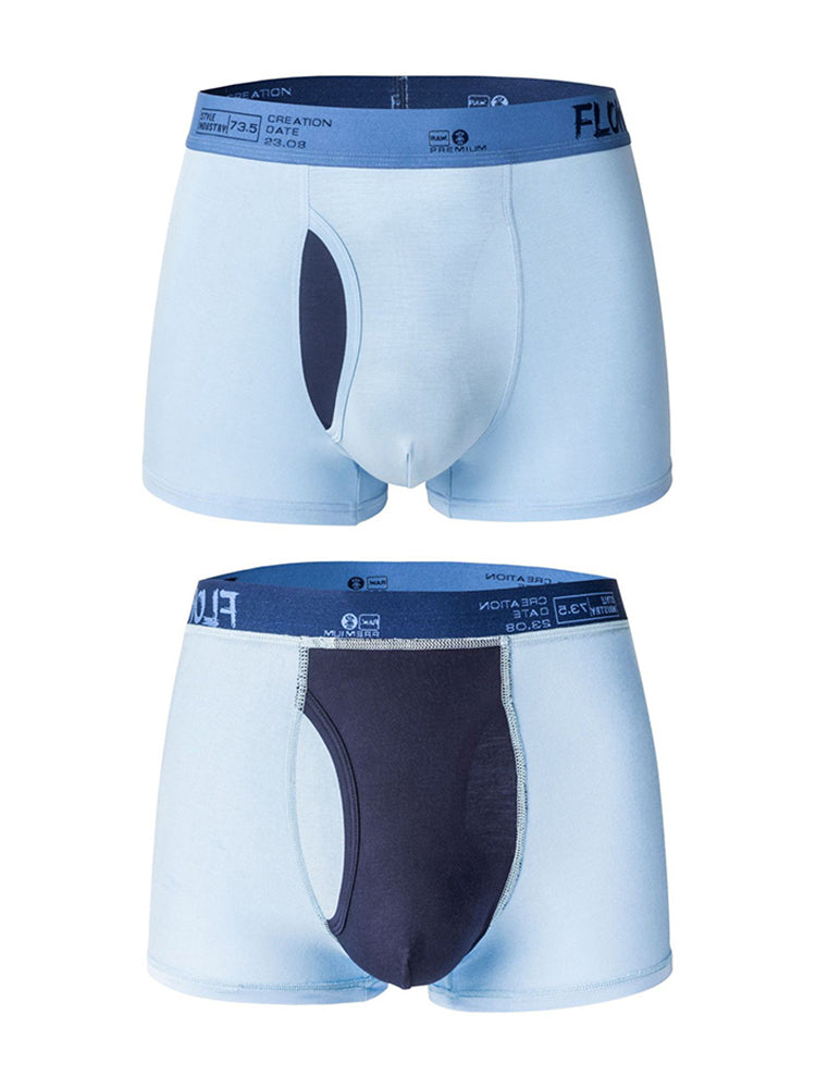 2-pack Men's Viscose Open-top Boxer Briefs | dmunderwear detail image 1