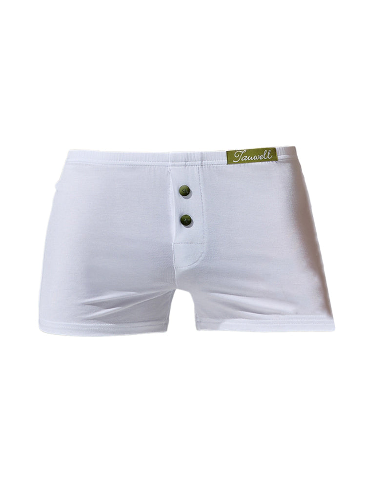 2 Pack Men's Premium Cotton Lightweight & Airy Button Fly Comfy Waistband Trunks | dmunderwear detail image 1