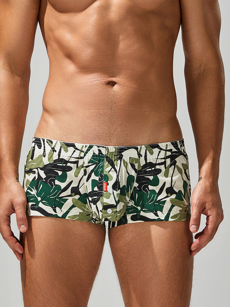 2 Pack Men's Printed Pure Cotton Trunks | dmunderwear detail image 1