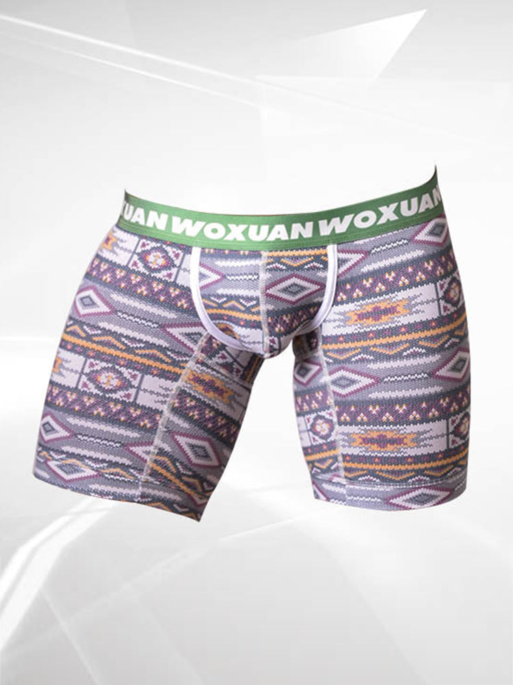 2 Pack Men's Quick-Dry Zero-Irritation Comfort Stay-Put Fit Bold Prints Boxer Briefs | dmunderwear detail image 10