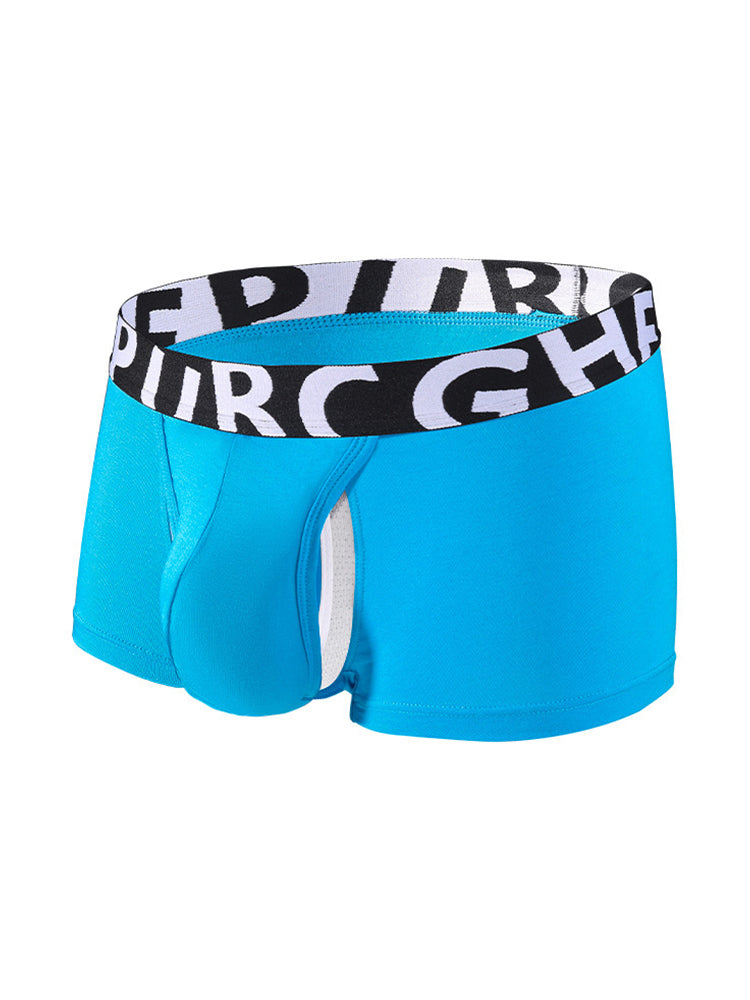 2 Pack Men's Separated Pouch Side Vent Design Trunks | dmunderwear detail image 1