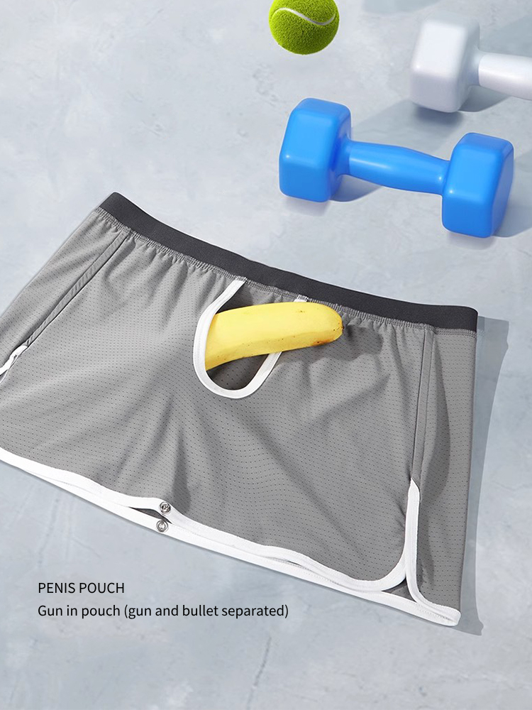 Men's Button Casual U-Shaped Roman Skirt Dual-Purpose Arrow Pants Underwear | dmunderwear detail image 6