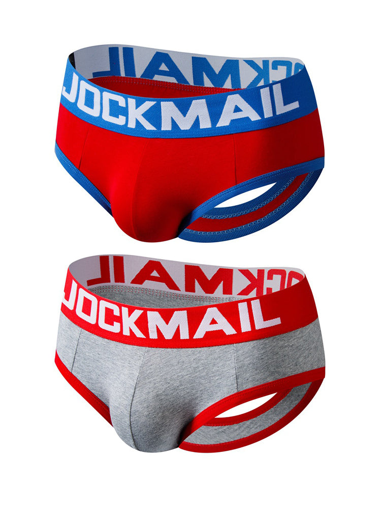 2 Pack Men's Sexy Cheeky Ultra-Soft Cotton Low-Rise & Revealing Supportive Jockstraps | dmunderwear variant image