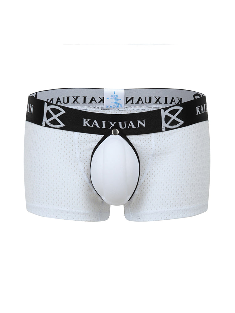 2-pack Men's Sexy Detachable Curled Cup Snap Hip Boxer Briefs | dmunderwear detail image 1