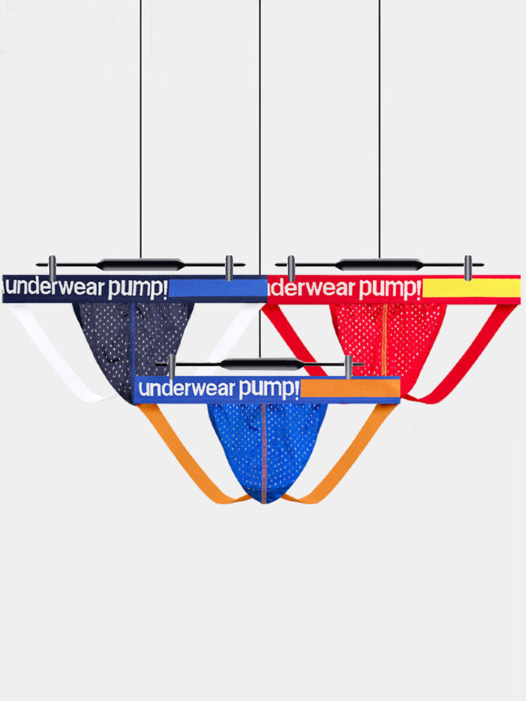 2 Pack Men's Sexy Hip-High Thongs | dmunderwear detail image 1