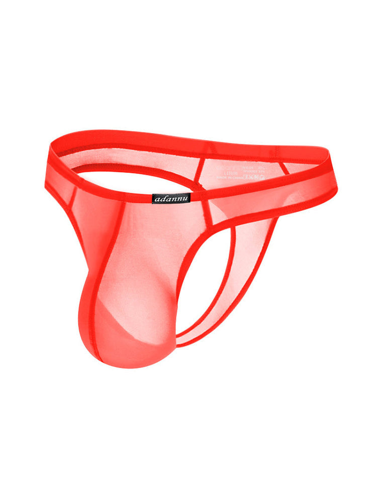 2 Pack Men's Sexy Semi-Transparent Thong | dmunderwear detail image 1