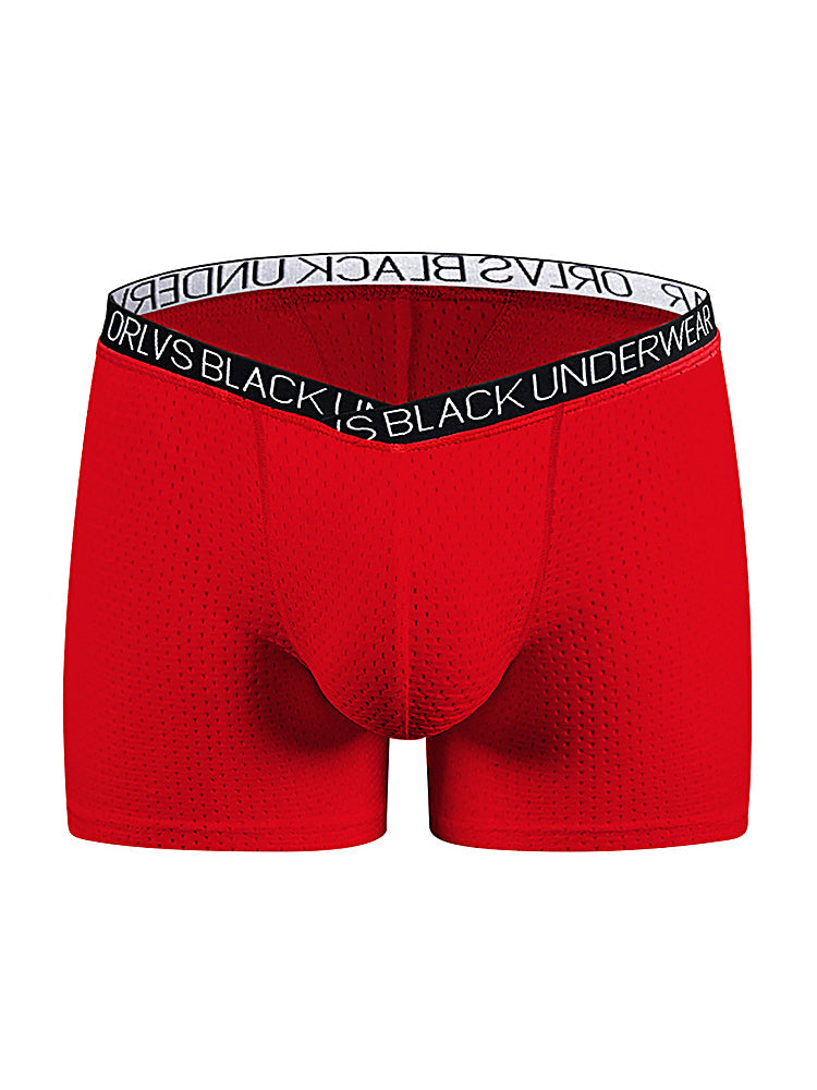 2 Pack Men's Sexy V-shape Waistband Mesh Trunks | dmunderwear detail image 1