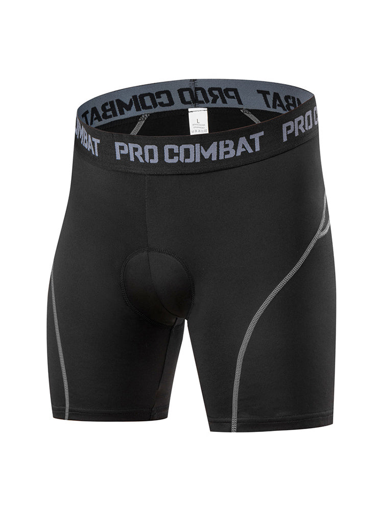 2 Pack Men's Shock-Absorbing Pad High-Stretch Sporty Activewear Tights | dmunderwear detail image 8