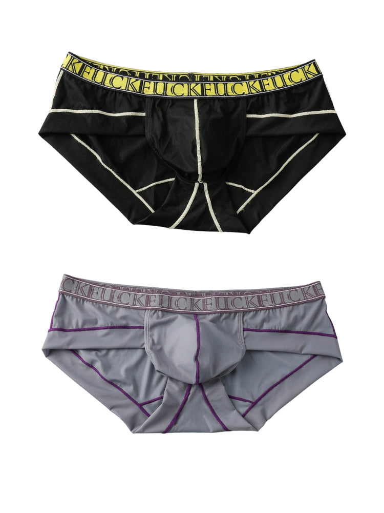 2 Pack Men's Ice-Silk Stretch Sports Briefs with 3D Pouch | dmunderwear variant image